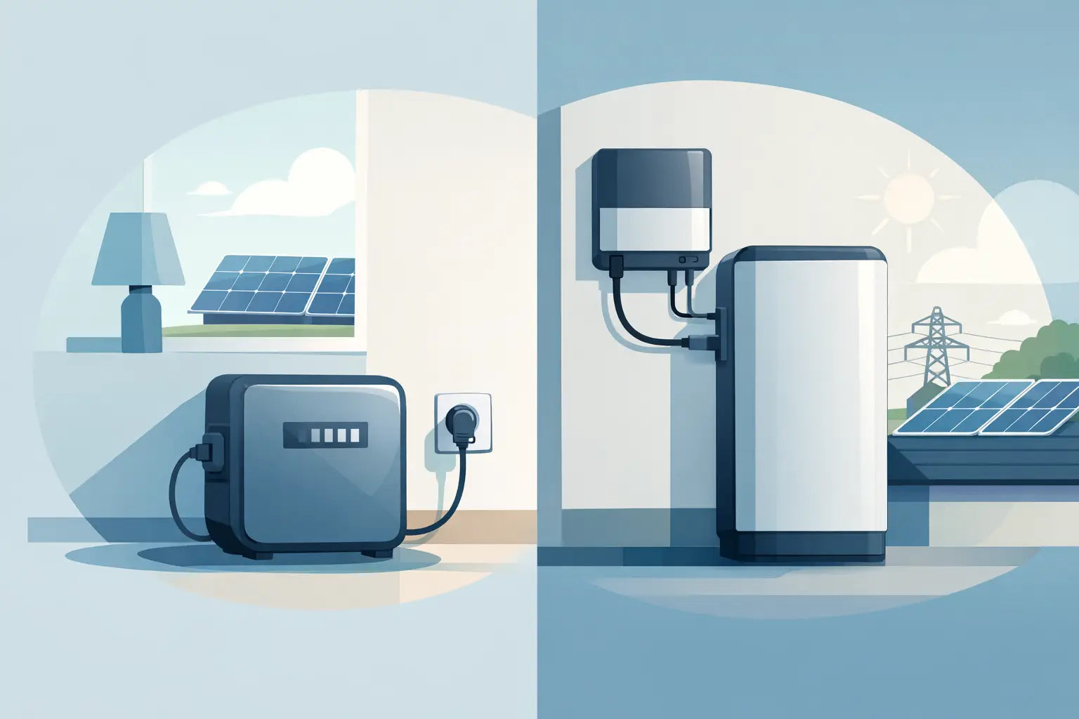 Stekkerbatterij versus vaste thuisbatterij