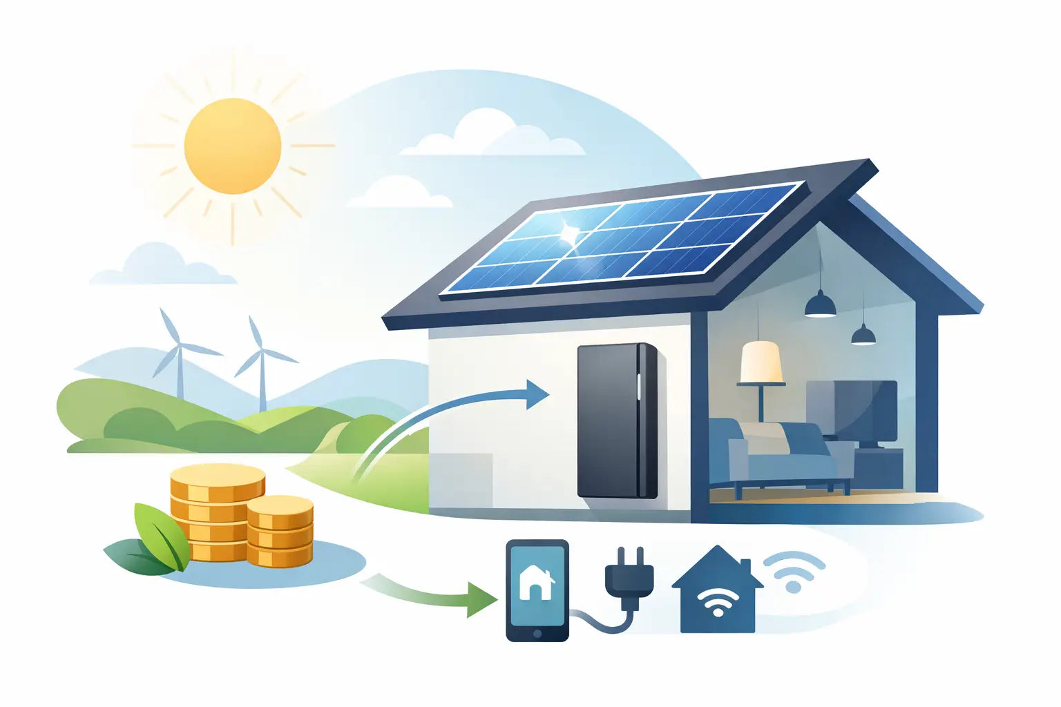 Smart home battery: slim besparen met zonnestroom
