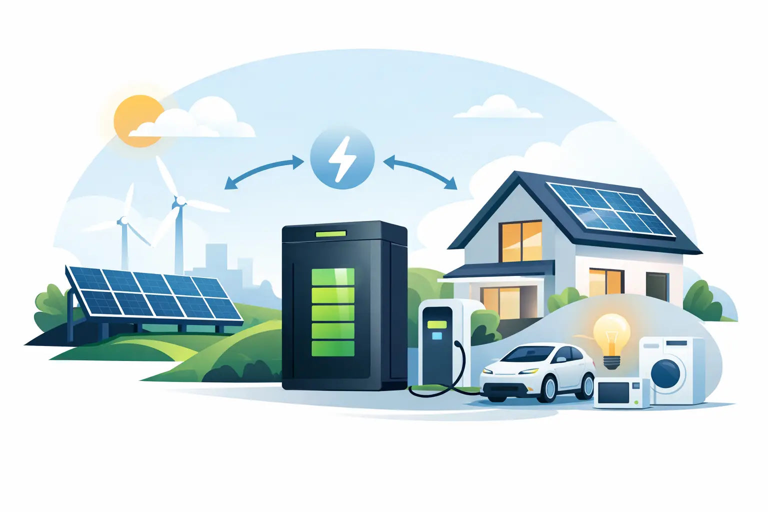 Minder netstroom gebruiken met een batterij