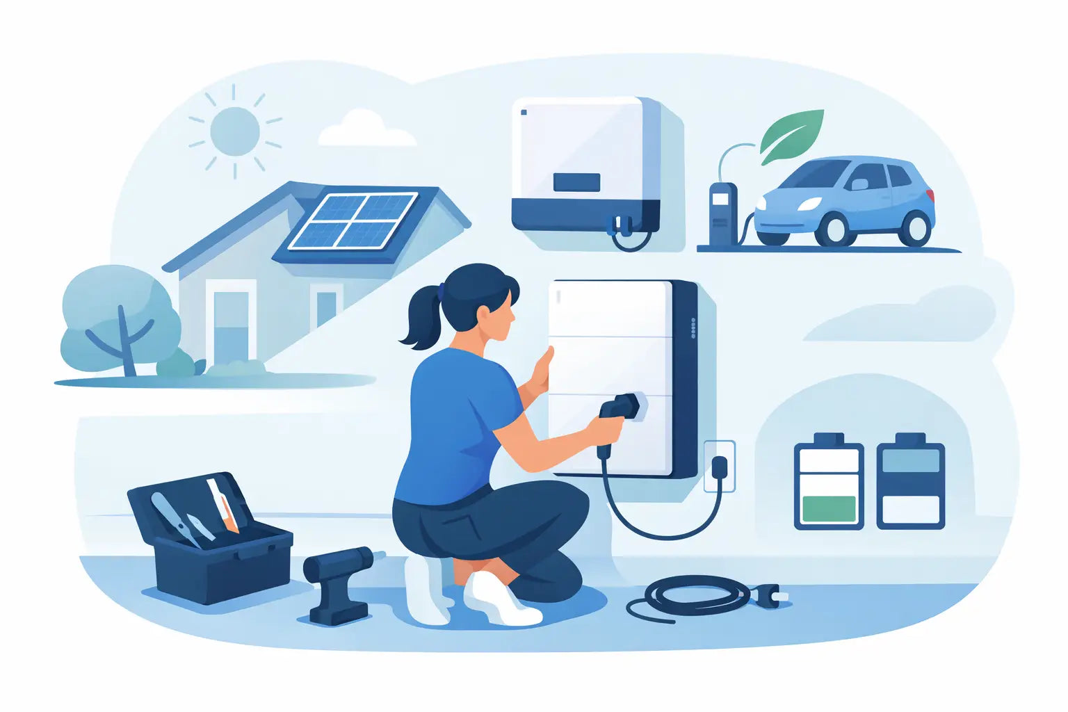 Beste thuisbatterij zonder elektricien kiezen
