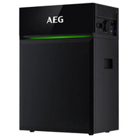 AEG 4,8 kWh plug-in thuisbatterij vooraanzicht — BMS-module boven op batterij-module