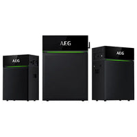 AEG thuisbatterij in gebruik — plug-in installatie in bijkeuken