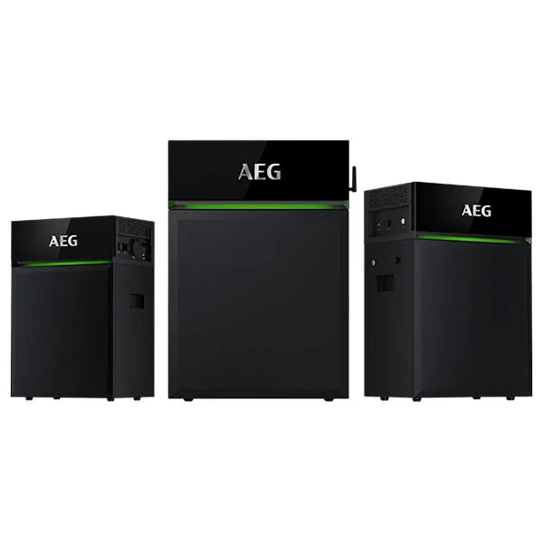 AEG thuisbatterij in gebruik — plug-in installatie in bijkeuken