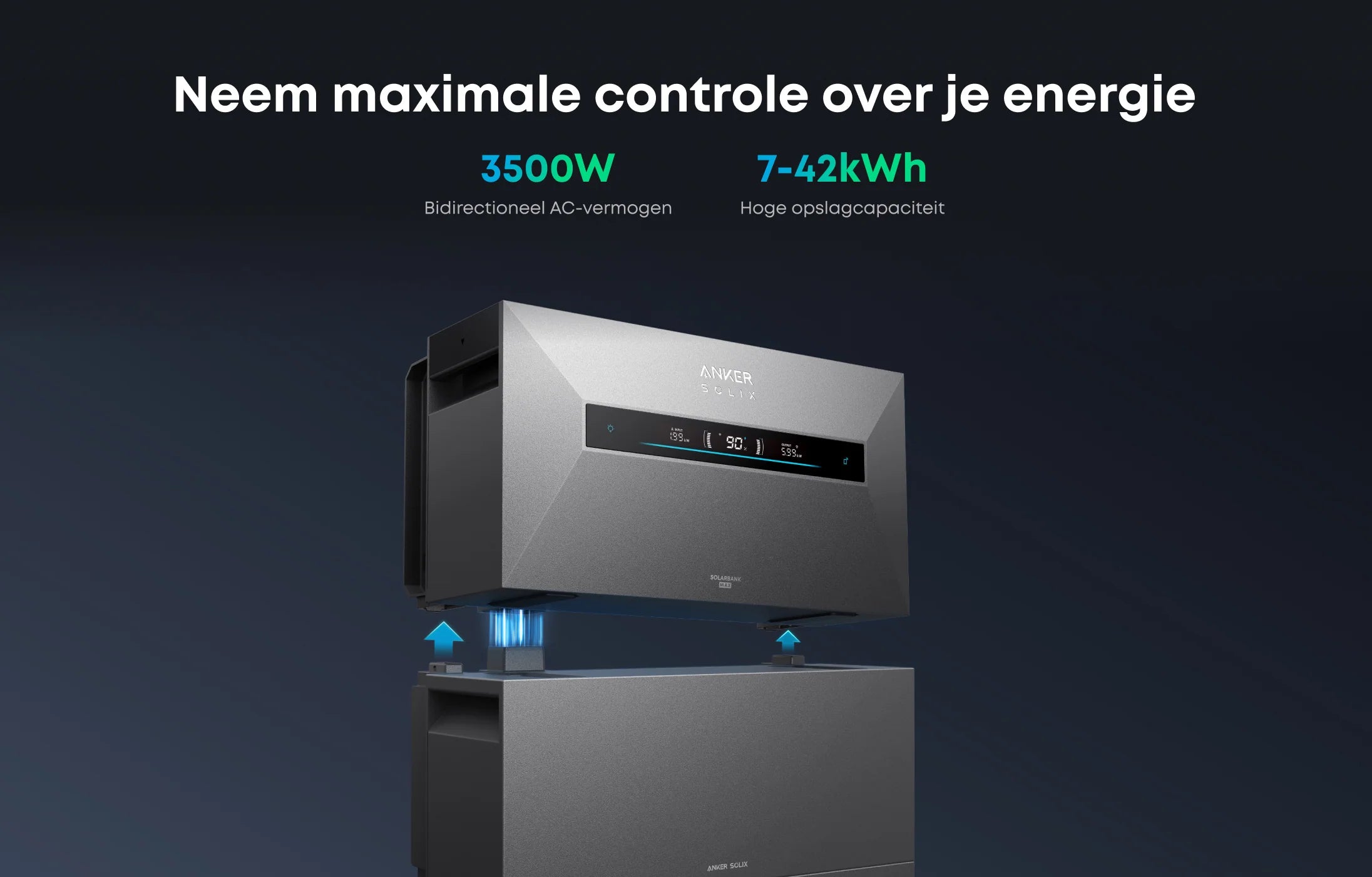 Anker Solix Solarbank Max AC — installatie naast Nederlandse woning